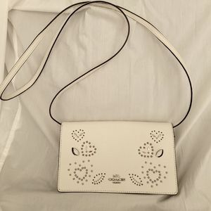 Coach Heart embellished wallet crossbody purse